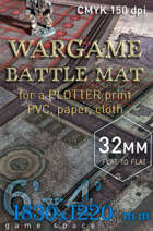 The Battlemat "Cracked zone" (bd0126) 6'x4' Hex32mm