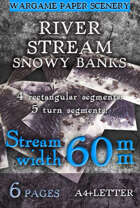 The Winter River Stream (60 mm) Snowy banks