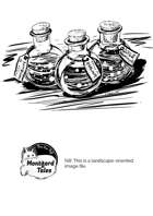 Three Potion Bottles - Stock Art