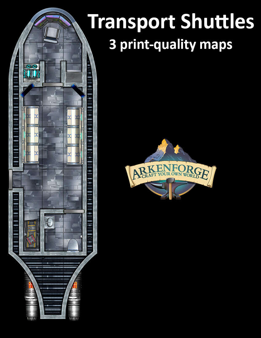 Transport Shuttle Maps - Arkenforge | DriveThruRPG
