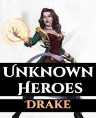 Unknown Heroes Stock Art: Drake, Human Wizard