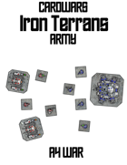 Top-Down Sci-Fi A4WAR Iron Terrans Army Battle Set Tokens