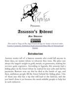 Mini Adventure - Assassin's Hideout