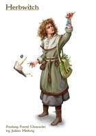 Fantasy Forest Character - Herbwitch - RPG Stock Art