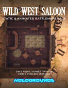Wild West Saloon Static & Animated Battlemaps Pack (4 variants)