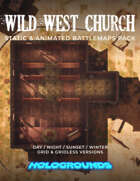 Wild West Church Static & Animated Battlemaps Pack (4 variants)