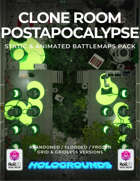 Clone Room Postapocalypse Static & Animated Battlemaps Pack (6 variants) | Roll20