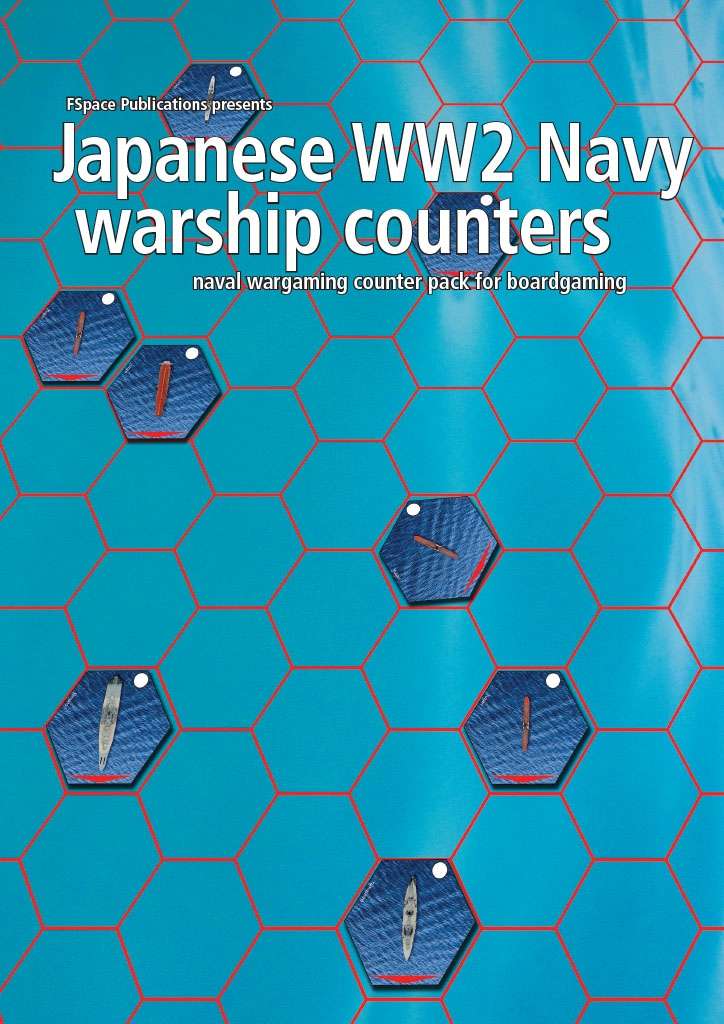 Japanese Navy WW2 warship hex counters FSpace Publications Tabletop