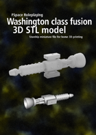 Washington class battleship fusion pulse engine 3D STL model