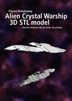 alien crystal warship 3D STL model