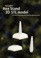 Hex base flying or space stand 3D STL model