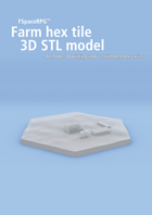 3D STL Farm, Ranch or Homestead terrain hex tile counter