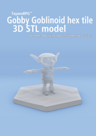 3D STL Gobby Goblinoid character hex tile counter