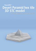 3D STL Desert Pyramid hex tile counter