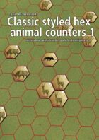 Classic styled hex animal counters 1