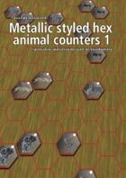 Metallic styled hex animal counters 1