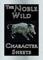 'Noble Wild' Character Sheets