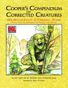 Cooper’s Compendium of Corrected Creatures: OGL Monster Stats T - Z (Tarrasque - Zombie), Along with the Appendices on Animals and Vermin