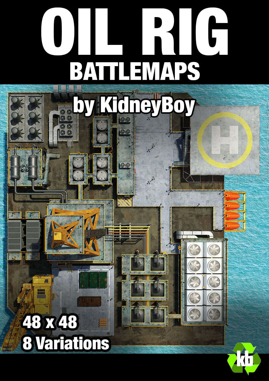 Oil Rig Battlemaps - KidneyBoy | DriveThruRPG