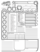 5e Adventures in Oz - Character Sheet