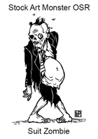 Stock Art Monster OSR - Suit Zombie