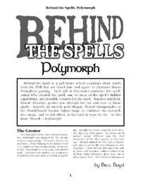Behind the Spells: Polymorph - Tricky Owlbear Publishing | DriveThruRPG