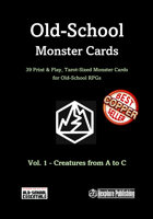 Old-School Monster Cards Vol. 1 | A to C | - 39 Print & Play, Tarot-Sized Monster Cards for Old-School Essentials