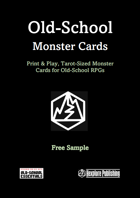 Old-School Monster Cards | FREE SAMPLE!!! | Try it before you Buy it