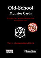 Old-School Monster Cards Vol. 3 - | H to N | - 48 Print & Play, Tarot-Sized Monster Cards for Old-School Essentials