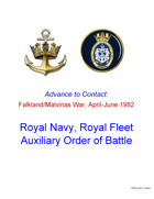 Advance to Contact - Royal Navy, Royal Fleet Auxiliary Order of Battle