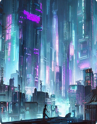 Artist Resource #1- AI Generated Cyberpunk City Art Pack