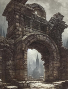 Artist Resource - AI Generated Art Pack: Ambient Ruins