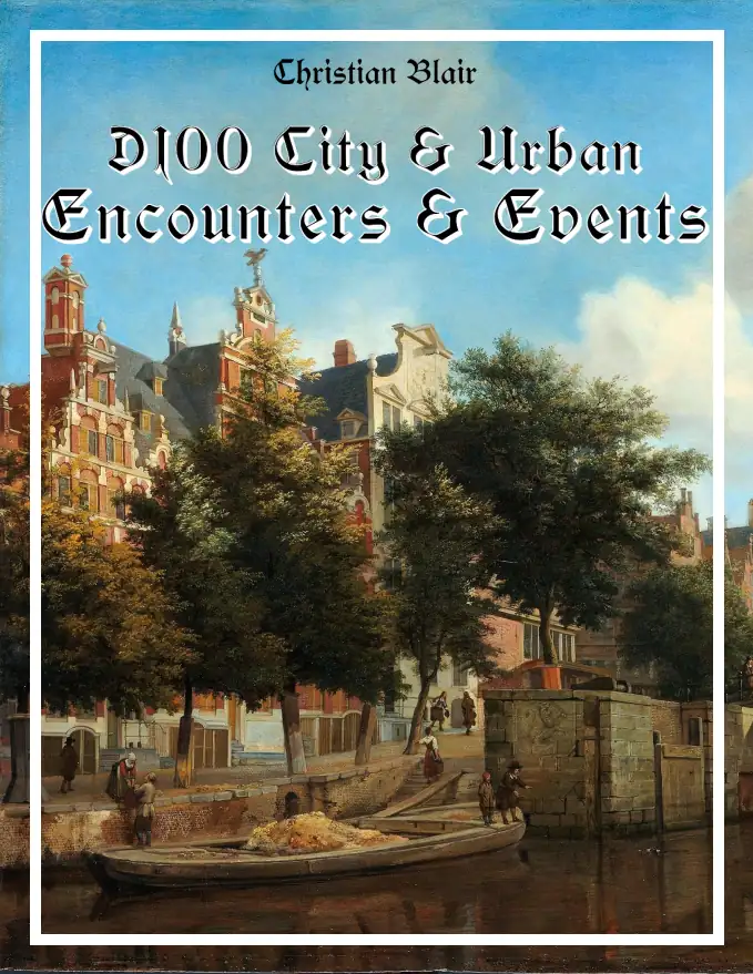 D100 City & Urban Encounters & Events