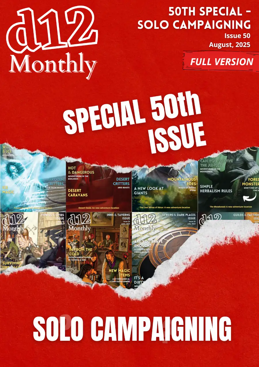 d12 Monthly Issue 50 FULL Version - Solo Campaigning