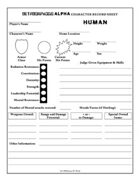 MA1e Human Character Sheet