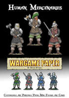 Human Mercenaries - Customizable and Printable Paper Mini Figures and Cards