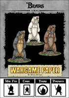 Bears - Customizable and Printable Paper Mini Figures and Cards