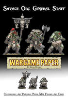 Savage Orc General Staff - Customizable and Printable Paper mini figurines