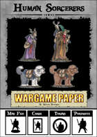 Human Sorcerers - Customizable and Printable Paper Mini Figurines and Cards