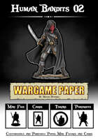 Human Bandits 02 - Customizable and Printable Paper Mini Figurines and Cards