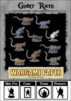 Giant Rats - Customizable and Printable Paper Mini Figurines and Cards