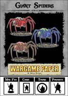 Giant Spiders - Customizable and Printable Paper Mini Figurines and Cards