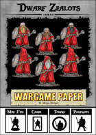 Dwarf Zealots - Customizable and Printable Paper Mini Figures and Cards