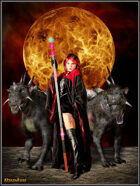 DunJon Poster JPG #72 (Sorceress With Demon Dogs)