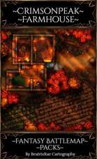 CrimsonPeak Farmhouse {Fantasy Battlemap Pack} 40x30