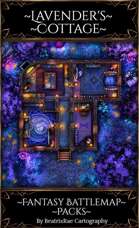 Lavender's Cottage {Fantasy Battlemap Pack} 40x30