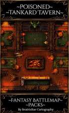 Poisoned Tankard Tavern {Fantasy Battlemap Pack} 60x45