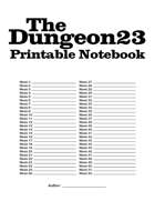 Printable Dungeon23 Notebook