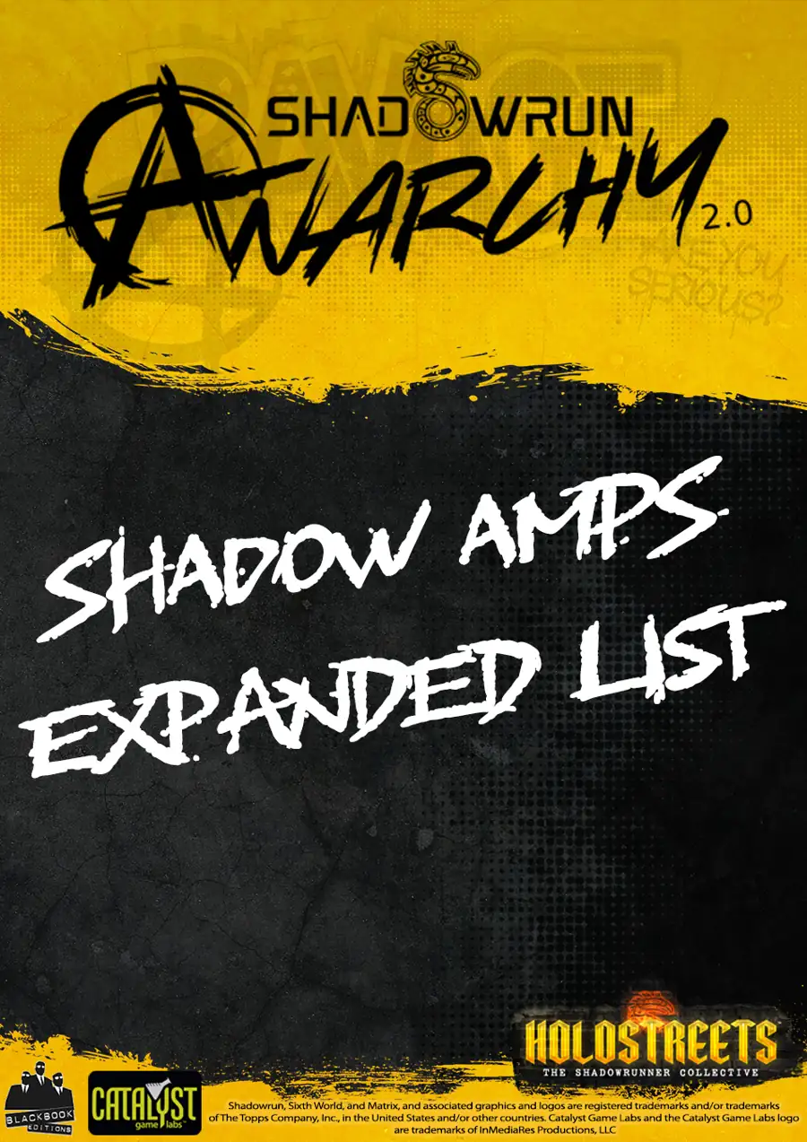 シャドウラン:アナーキー SHADOWRUN ANARCHY TRPG TRPG紹介】シャドウラン：アナーキー（Shadowrun: Anarchy） 進行役