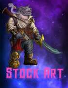 Character Art-Hippo-folk Pirate-RPG Stock Art